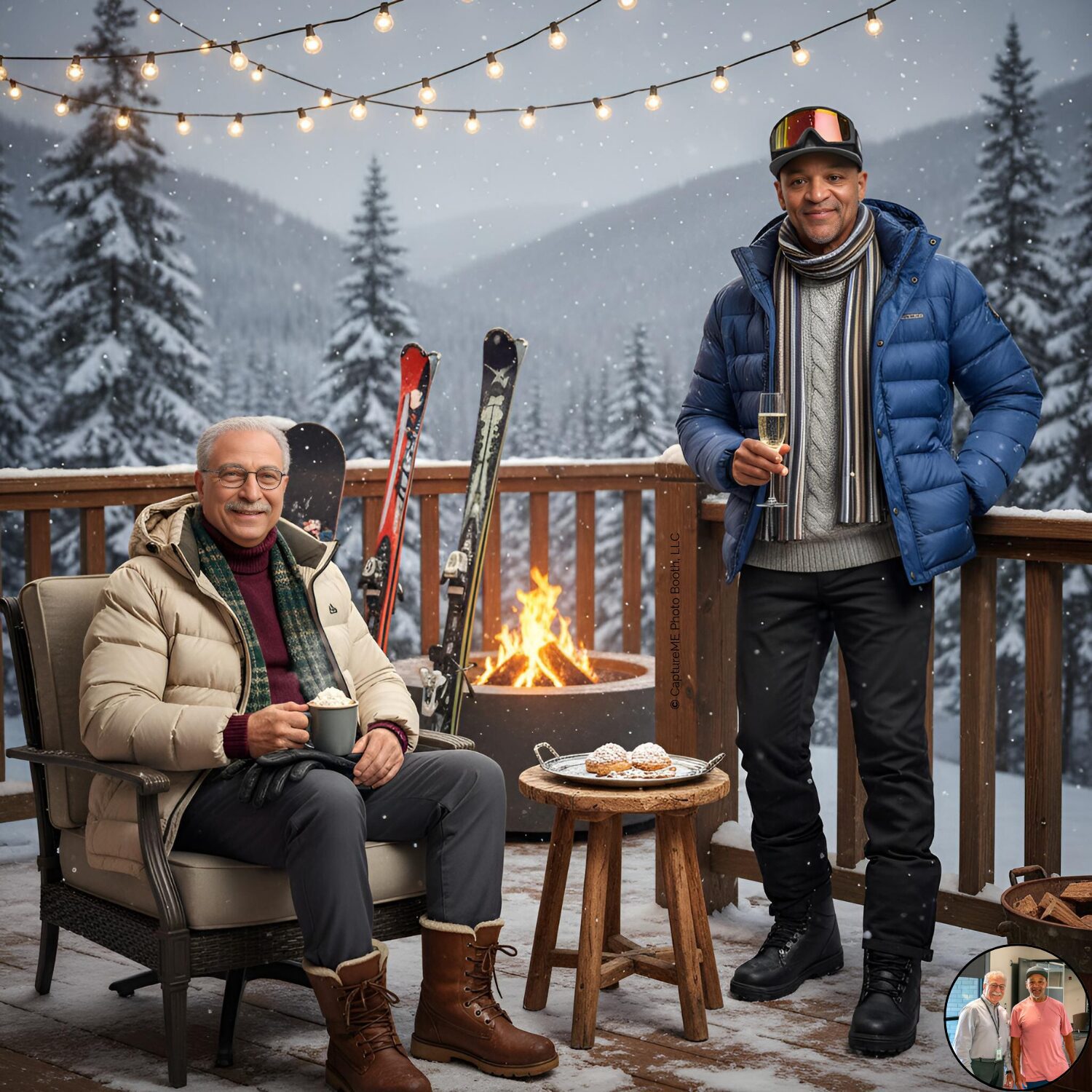 AI photo booth holiday images with branded seasonal themes in Greeley, Colorado