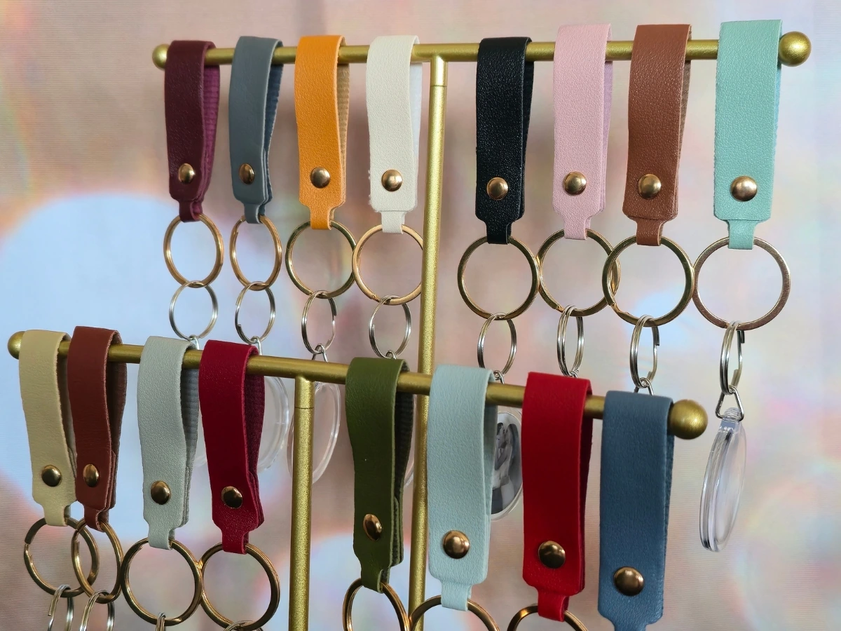 Keychain photo booth setup at a Denver corporate event