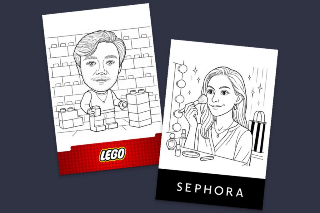 AI robotic sketch activation for a Denver corporate event