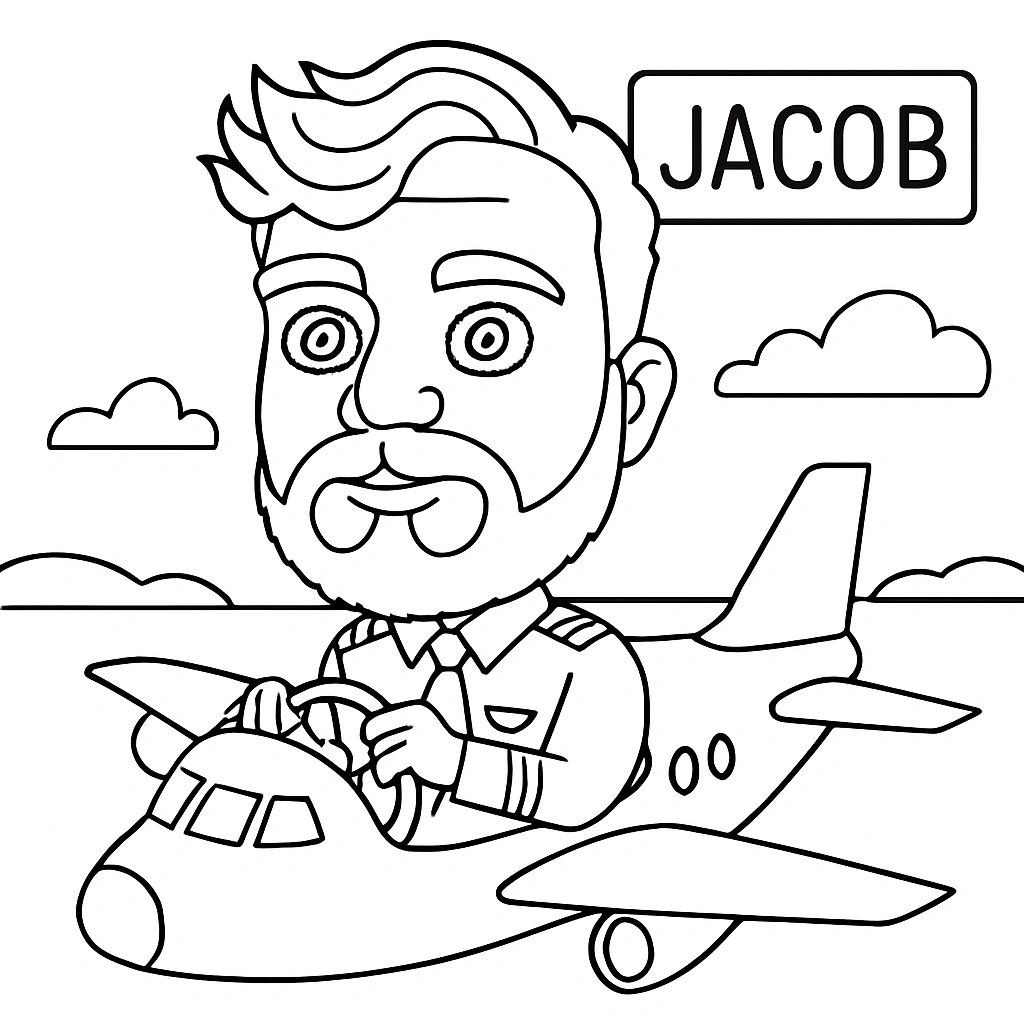 Single guest caricature sketch from Draw ME Bot