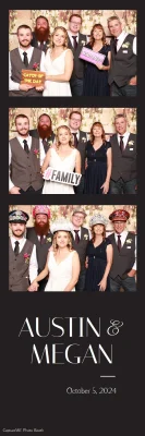 Photo booth rental with customizable template for Weddings and Events